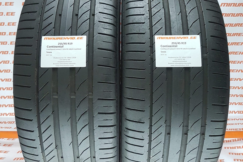 Kasutatud suverehv 255/45R19 Continental ContiSportContact 5 SUV FR 100/V ContiSeal.