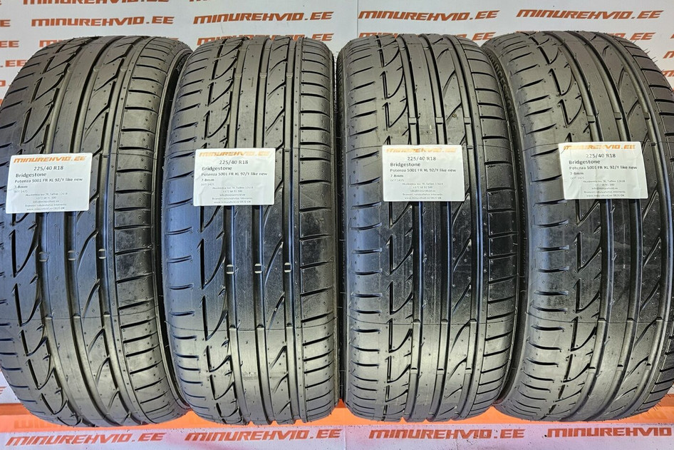Kasutatud suverehv 225/40R18 Bridgestone Potenza S001 FR XL 92/Y like new