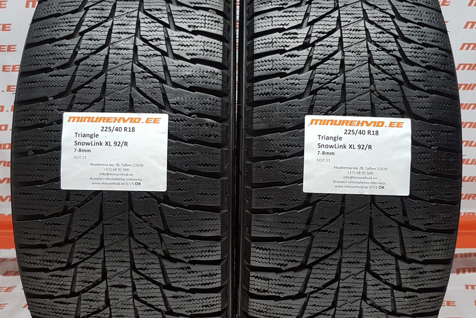 Used studless winter tire 225/40R18 Triangle SnowLink XL 92/R