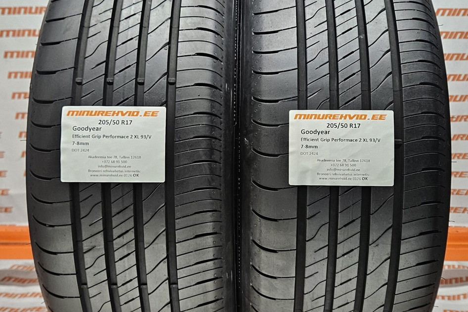 Подержанный летняя шина 205/50R17 GoodYear EfficientGrip Performance 2 XL 93/V 2424