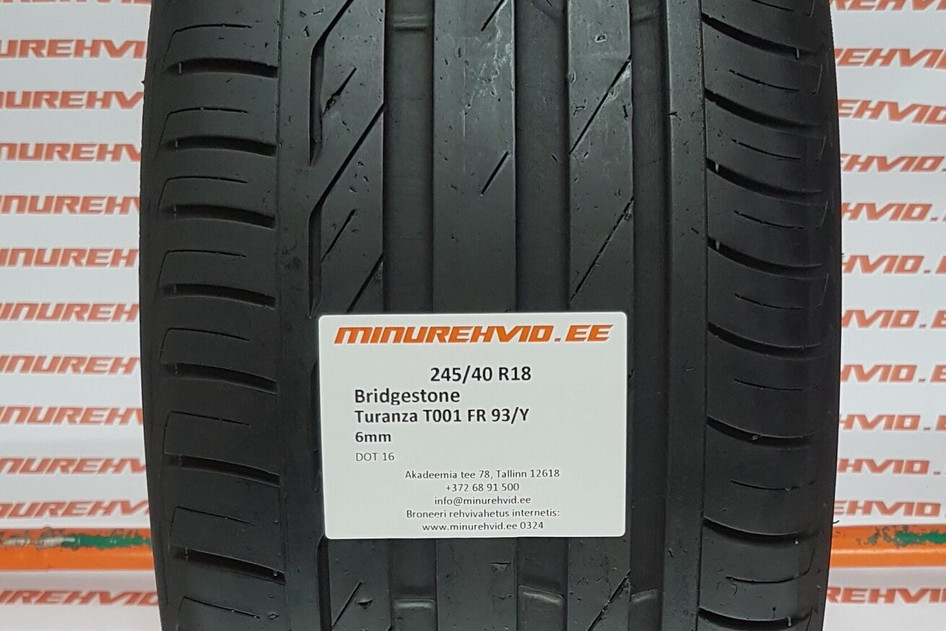 Kasutatud suverehv 245/40R18 Bridgestone Turanza T001 FR 93/Y