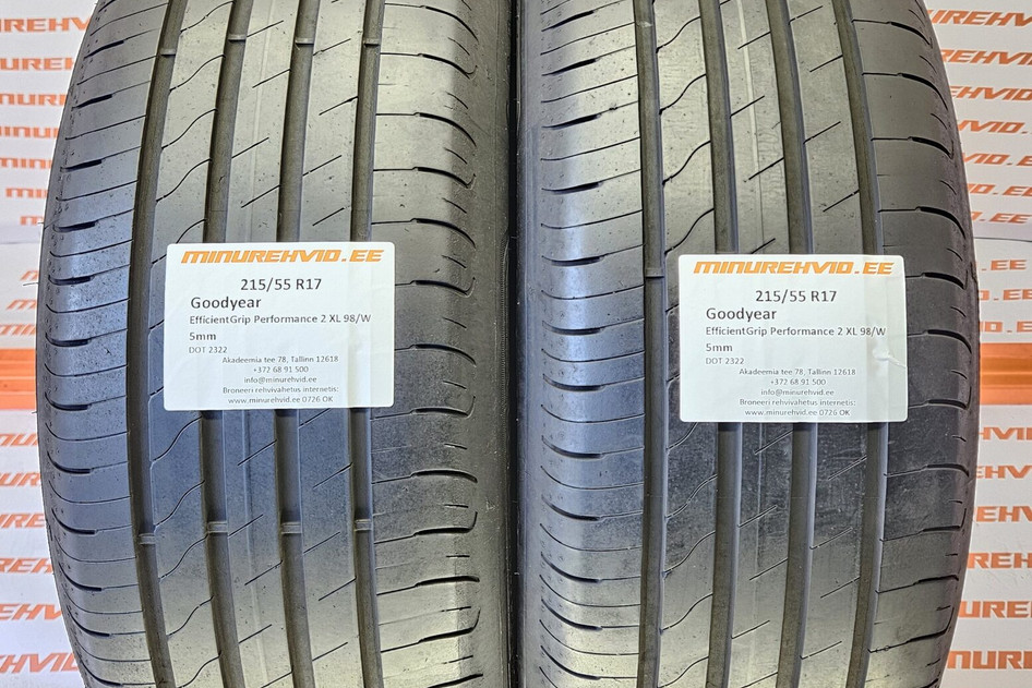 Used summer tire 215/55R17 GoodYear EfficientGrip Performance 2 XL 98/W
