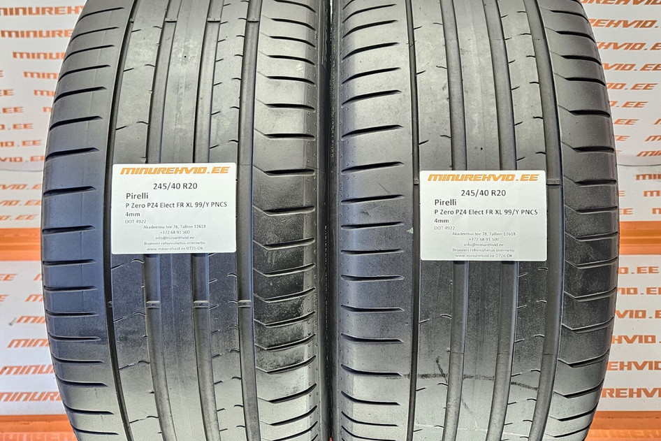 Used summer tire 245/40R20 Pirelli P Zero PZ4 Elect FR XL 99/Y PNCS
