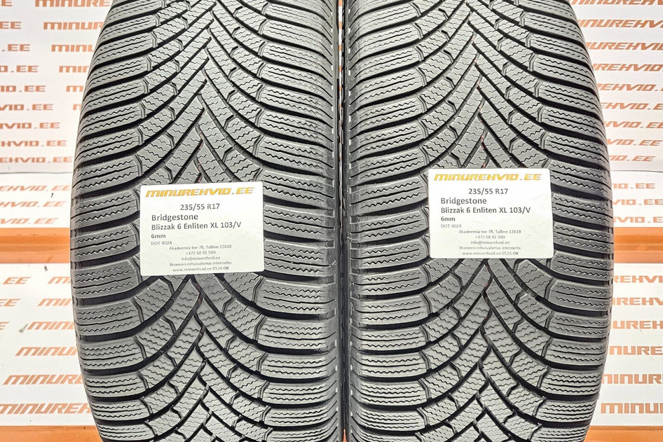 Подержанный нешипованная шина 235/55R17 Bridgestone Blizzak 6 Enliten XL 103/V