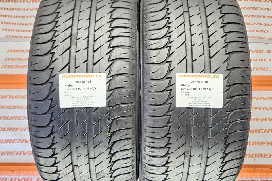 Подержанный летняя шина 245/40R18 Kleber Dynaxer HP3 FR XL 97/Y 2324