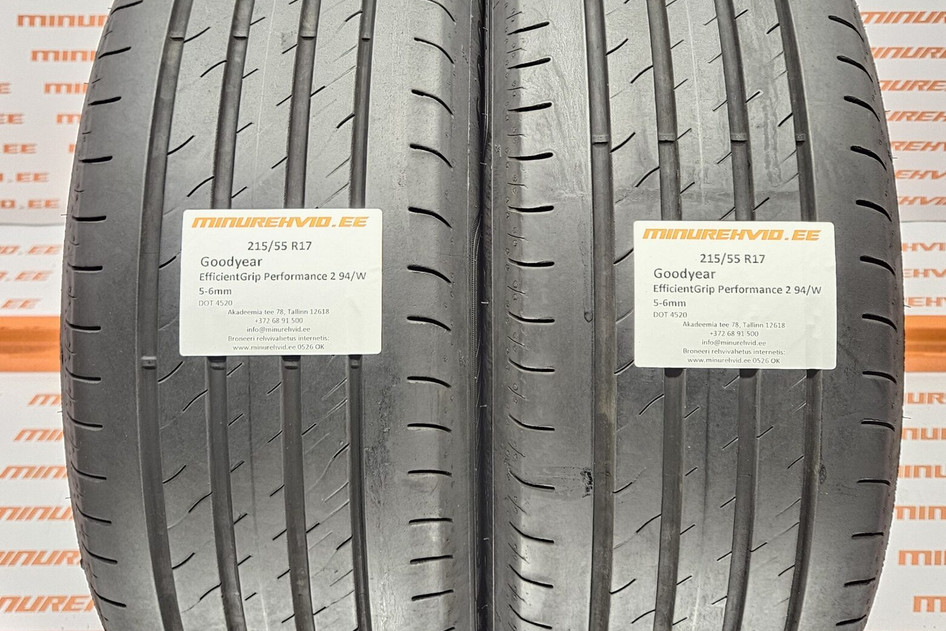 Подержанный летняя шина 215/55R17 GoodYear EfficientGrip Performance 2 94/W 4520