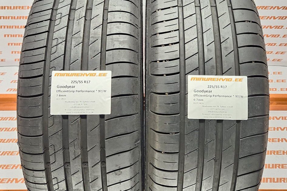 Kasutatud suverehv 225/55R17 GoodYear EfficientGrip Performance * 97/W 2419+0923
