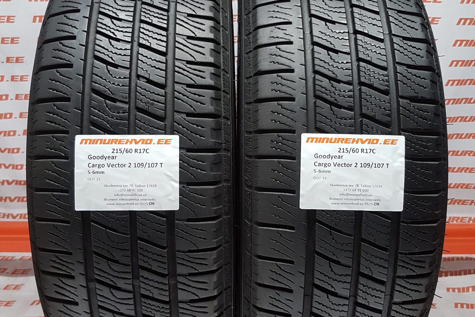 Used studless winter tire 215/60R17 GoodYear Cargo Vector 2 109/107 T