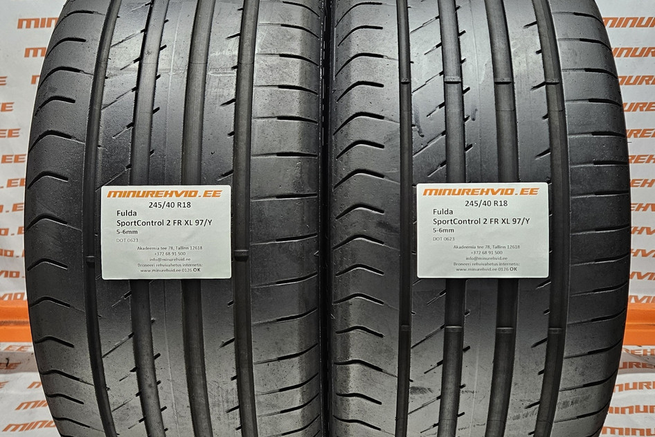 Подержанный летняя шина 245/40R18 Fulda SportControl 2 FR XL 97/Y