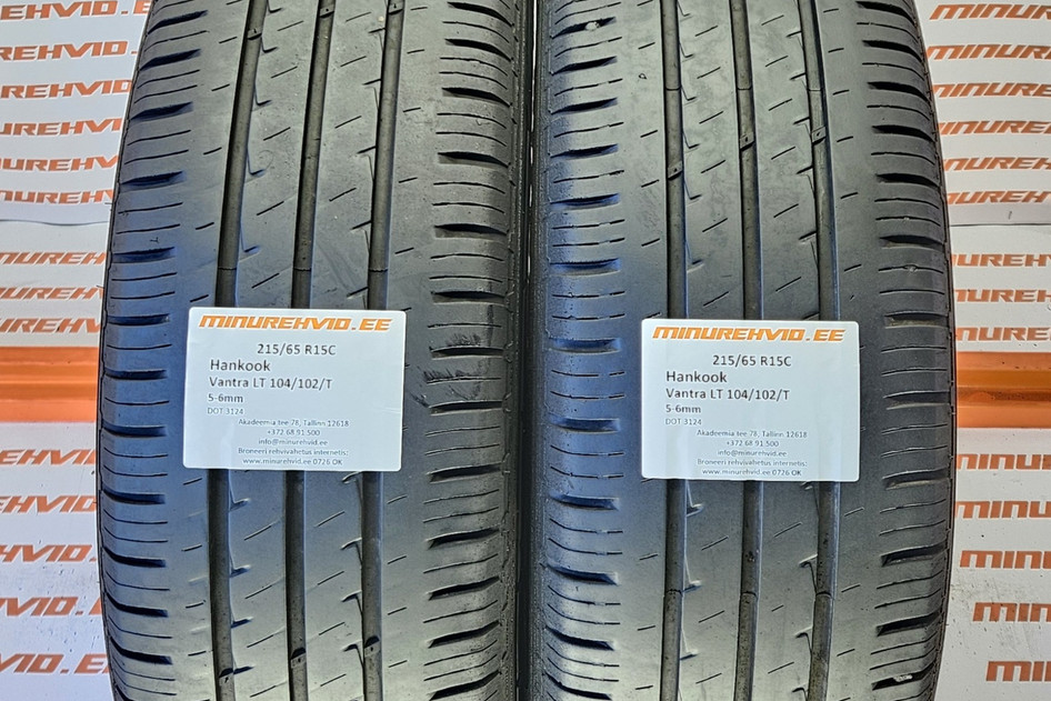 Used summer tire 215/65R15 Hankook Vantra LT 104/102/T