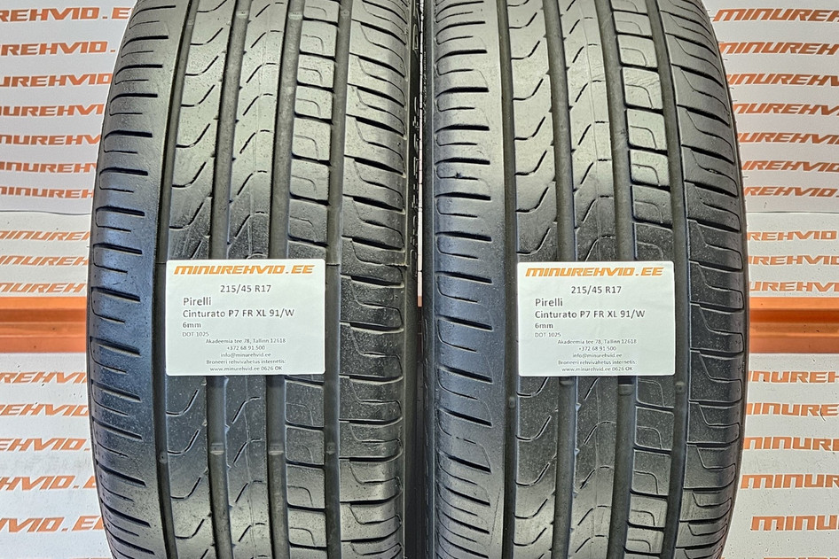 Kasutatud suverehv 215/45R17 Pirelli Cinturato P7 FR XL 91/W
