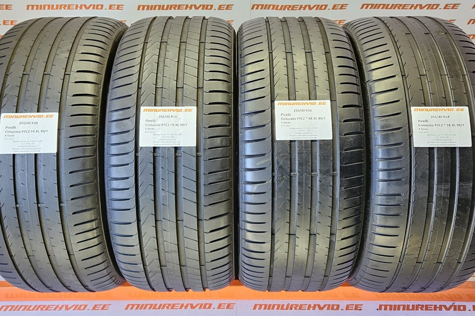 Kasutatud suverehv 255/40R18 Pirelli Cinturato P7C2 * FR XL 99/Y 21+23+24+25