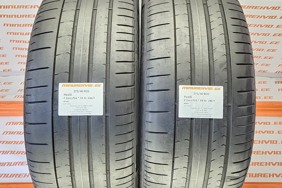 Used summer tire 275/40R20 Pirelli P Zero PZ4 * FR XL 106/Y