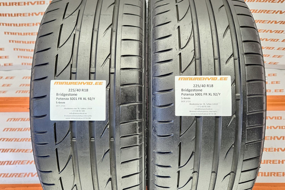 Used summer tire 225/40R18 Bridgestone Potenza S001 FR XL 92/Y 2721