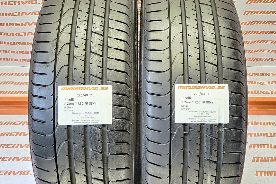 Kasutatud suverehv 225/40R18 Pirelli P Zero * RSC FR 88/Y