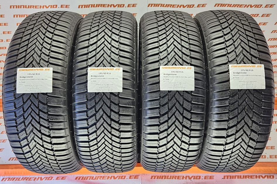 Kasutatud lamellrehv 195/60R16 Bridgestone WeatherControl A005 XL 93/H like new
