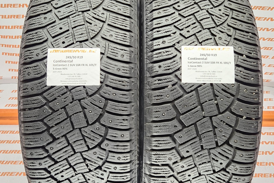 Used studded tire 245/50R19 Continental IceContact 2 SUV SSR FR XL 105/T