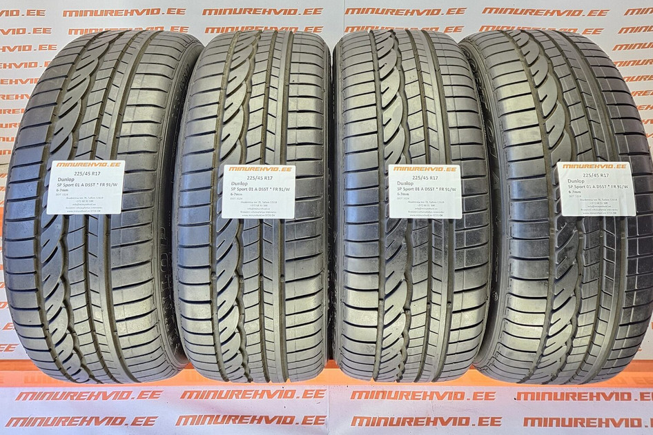 Used summer tire 225/45R17 Dunlop SP Sport 01 A DSST * FR 91/W