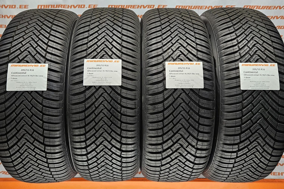 Used studless winter tire 205/55R16 Continental AllSeasonContact XL 94/H like new