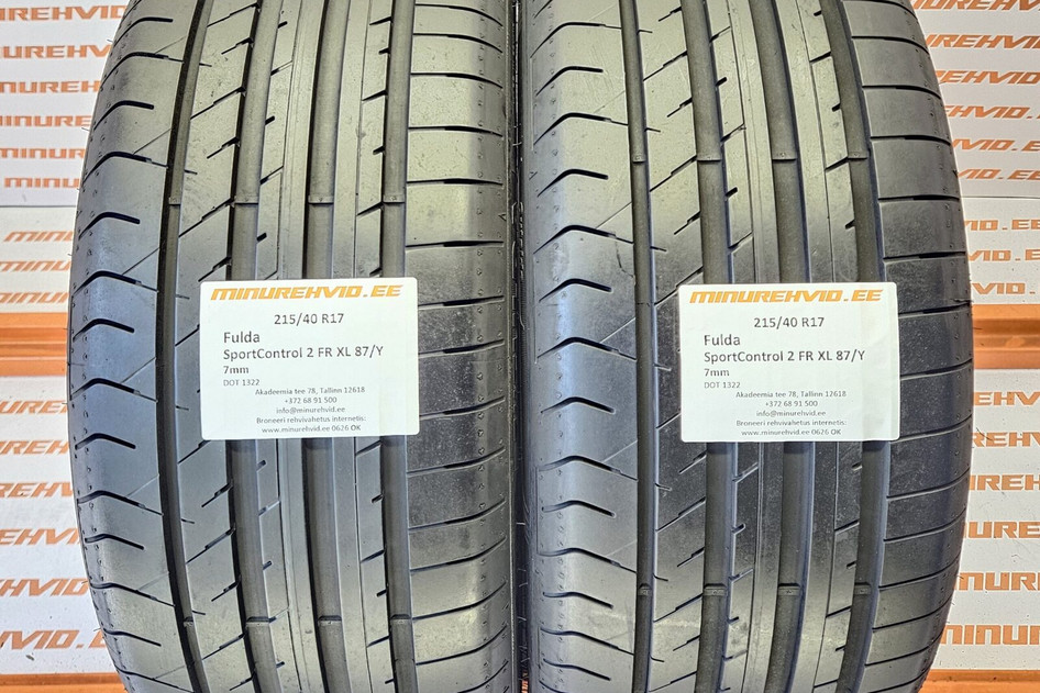Kasutatud suverehv 215/40R17 Fulda SportControl 2 FR XL 87/Y