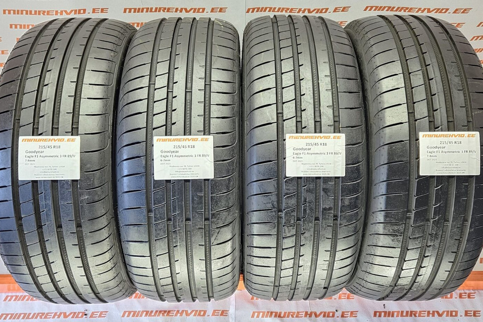 Подержанный летняя шина 215/45R18 GoodYear Eagle F1 Asymmetric 3 FR 89/V