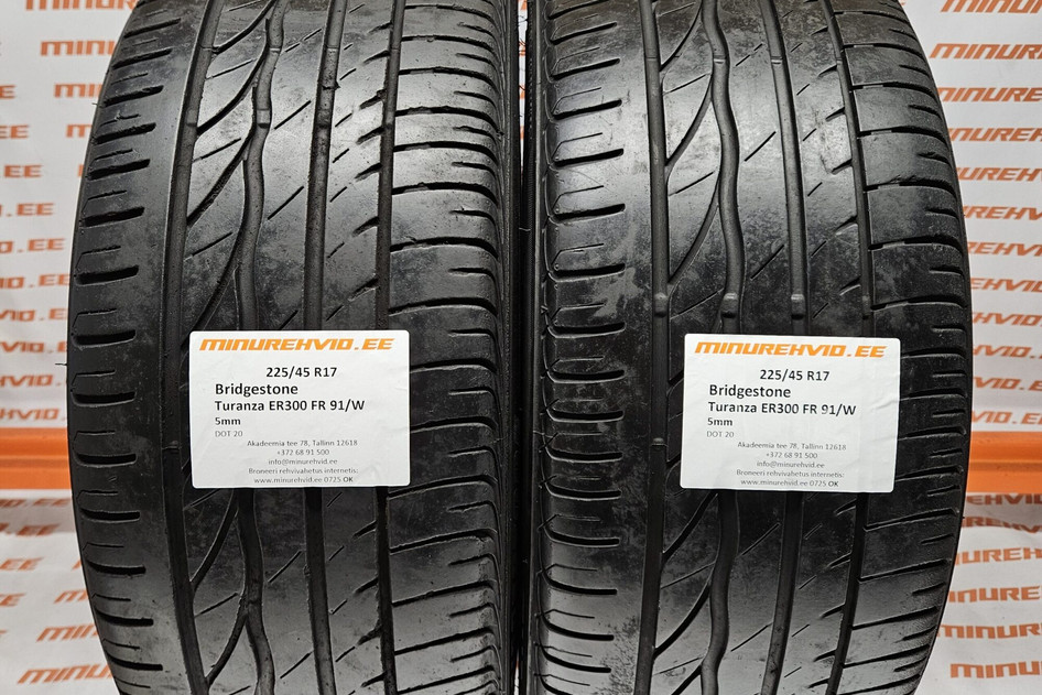 Kasutatud suverehv 225/45R17 Bridgestone Turanza ER300 FR 91/W.