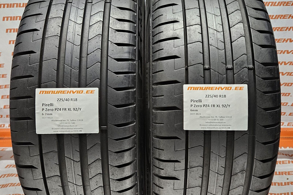 Kasutatud suverehv 225/40R18 Pirelli P Zero PZ4 FR XL 92/Y