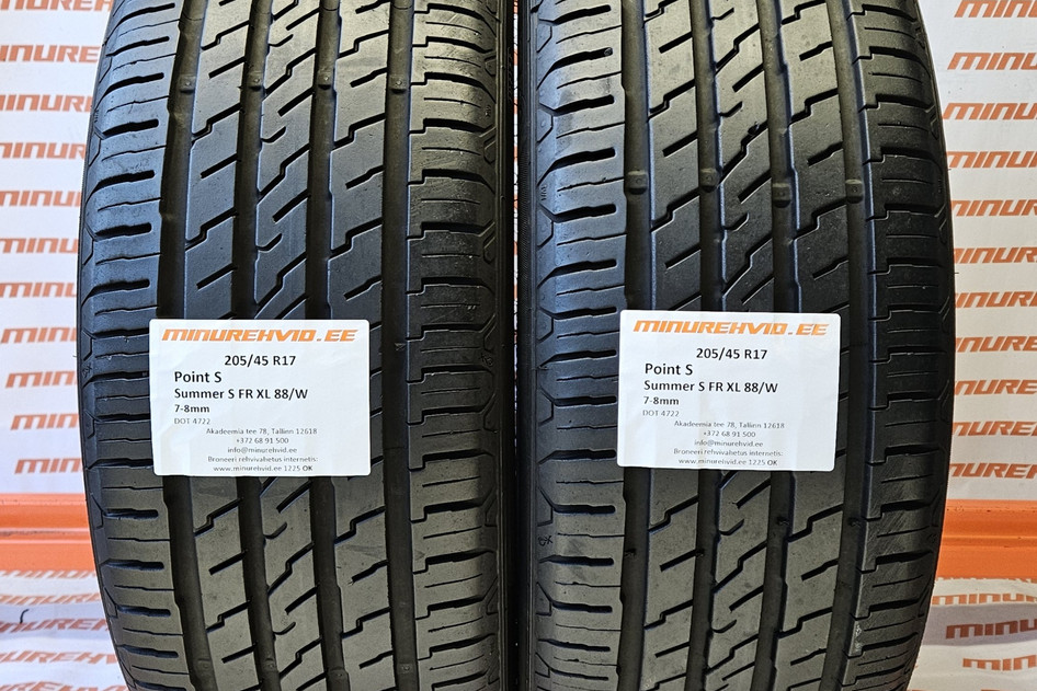 Used summer tire 205/45R17 Point S Summer S FR XL 88/W