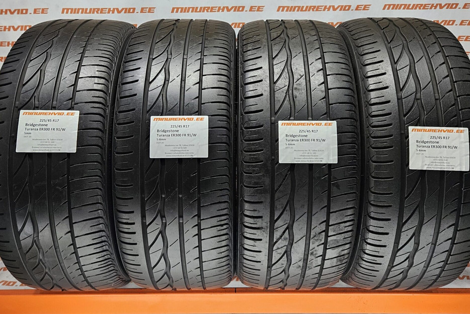 Kasutatud suverehv 225/45R17 Bridgestone Turanza ER300 FR 91/W/