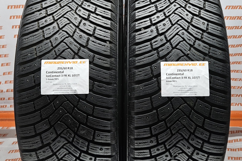 Used studded tire 235/60R18 Continental IceContact 3 FR XL 107/T