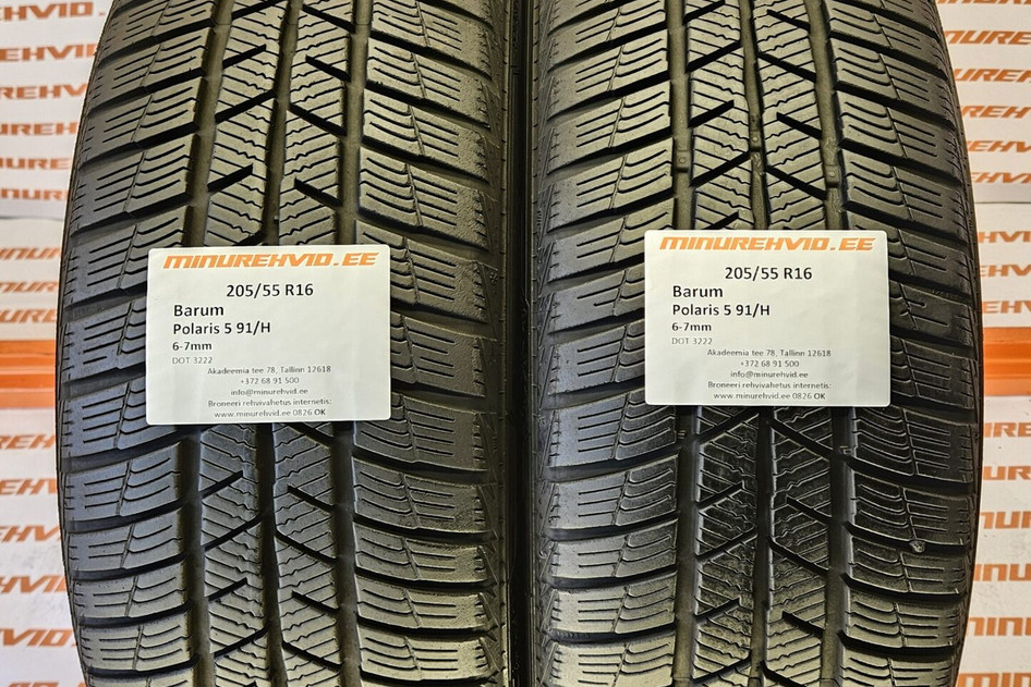 Kasutatud lamellrehv 205/55R16 Barum Polaris 5 91/H