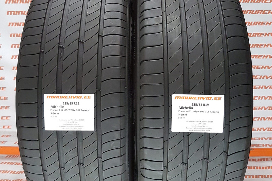 Kasutatud suverehv 235/55R19 Michelin Primacy 4 XL 105/W SUV GOE Acoustic