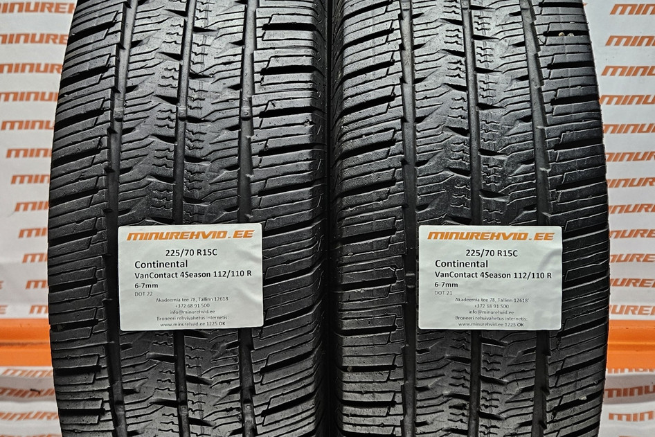 Used studless winter tire 225/70R15 Continental VanContact 4Season 112/110 R