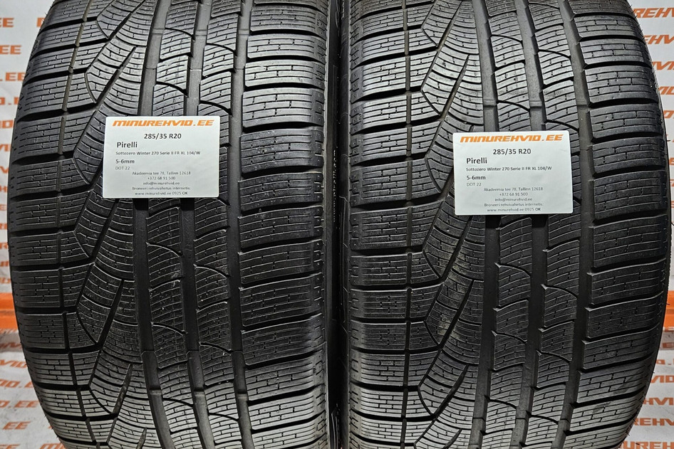 Used studless winter tire 285/35R20 Pirelli SottoZero Winter 270 Serie II FR XL 104/W