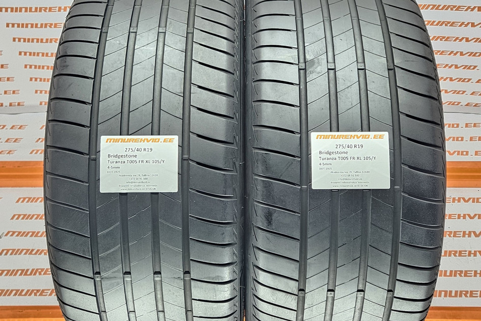 Used summer tire 275/40R19 Bridgestone Turanza T005 FR XL 105/Y
