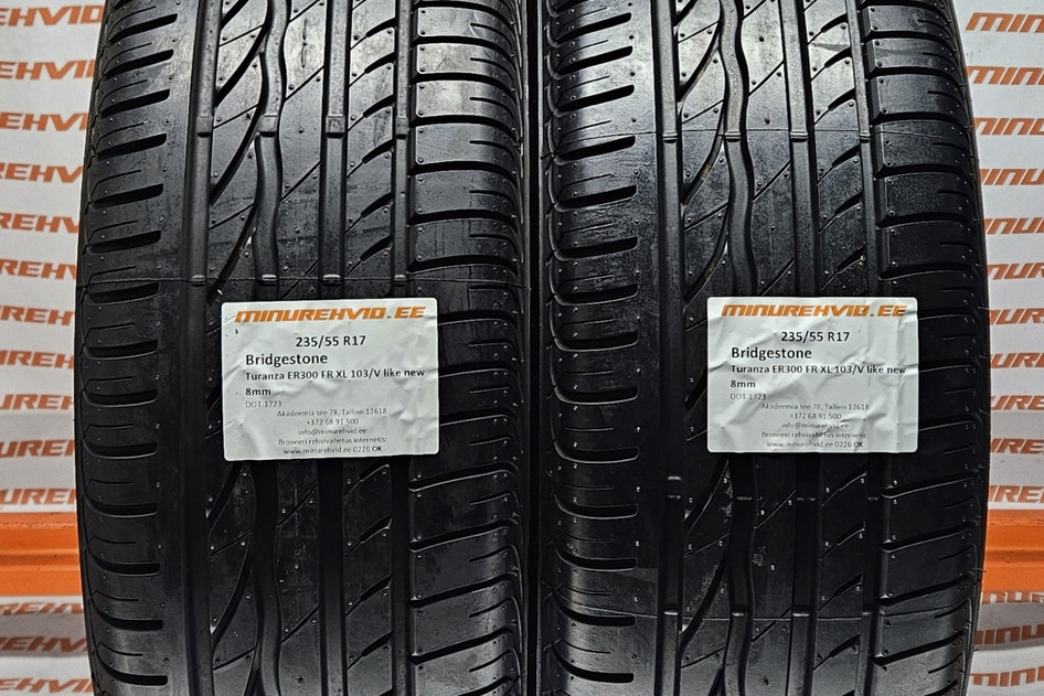 Used summer tire 235/55R17 Bridgestone Turanza ER300 FR XL 103/V like new