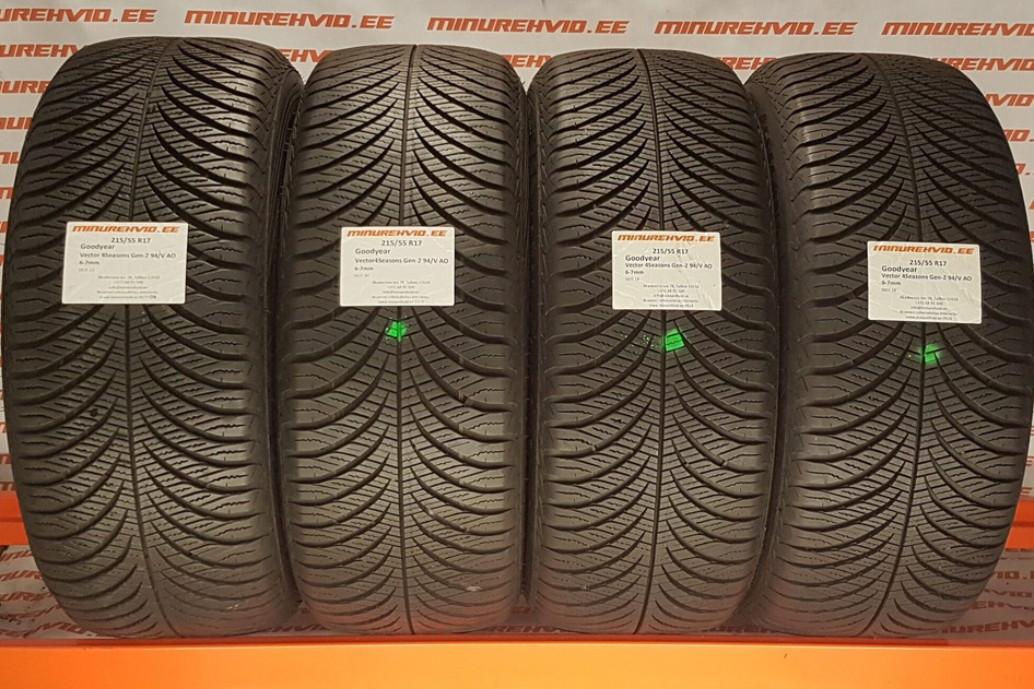 Used studless winter tire 215/55R17 GoodYear Vector 4Seasons GEN-2 94/V AO