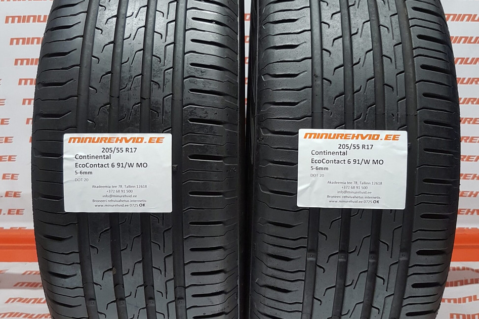 Kasutatud suverehv 205/55R17 Continental EcoContact 6 91/W MO