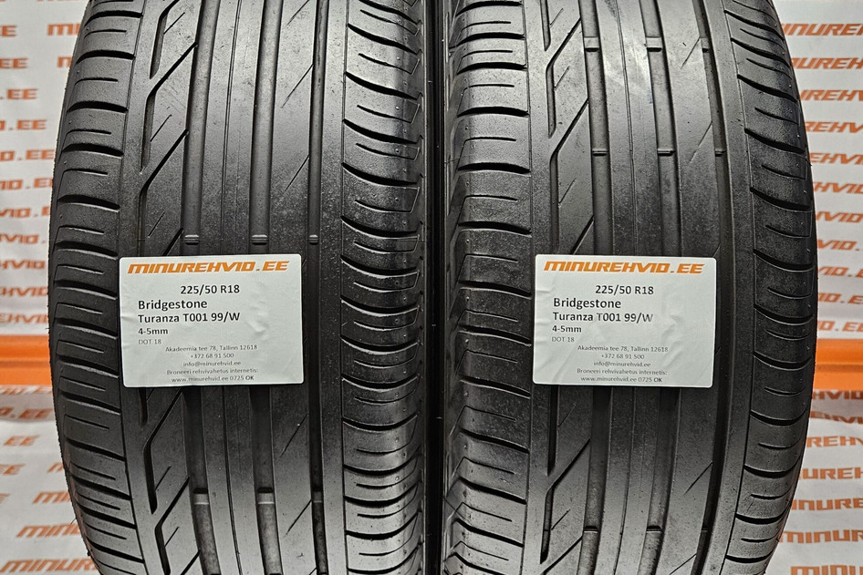 Used summer tire 225/50R18 Bridgestone Turanza T001 99/W