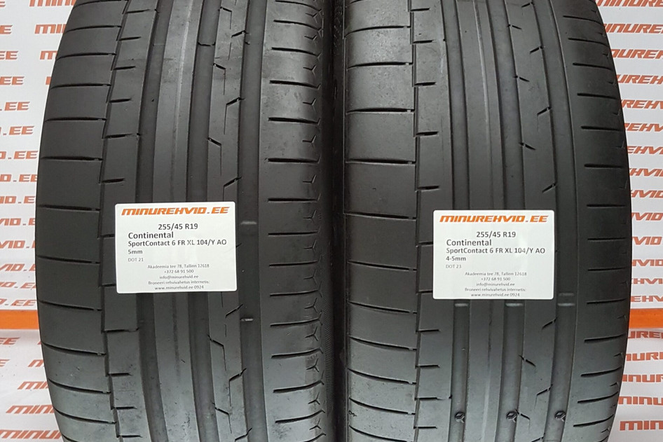 Kasutatud suverehv 255/45R19 Continental SportContact 6 FR XL 104/Y AO