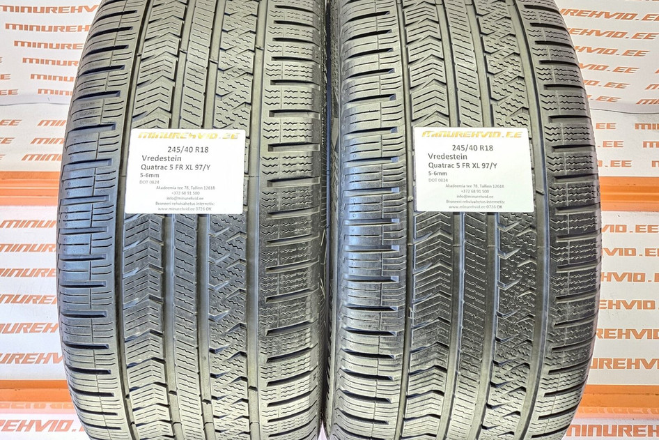 Used studless winter tire 245/40R18 Vredestein Quatrac 5 FR XL 97/Y 2x18 2x24