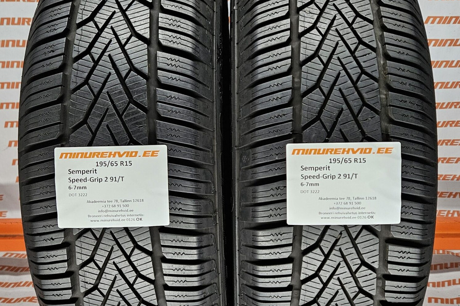 Used studless winter tire 195/65R15 Semperit Speed-Grip 2 91/T