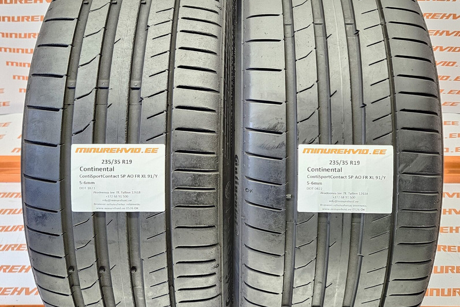 Kasutatud suverehv 235/35R19 Continental ContiSportContact 5P AO FR XL 91/Y 1823+0422