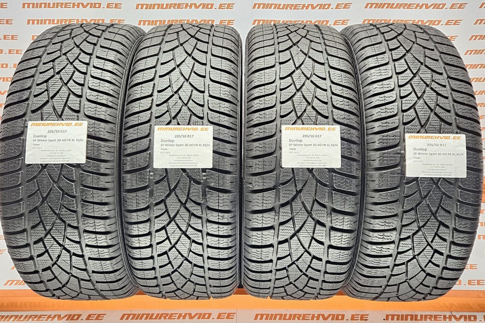 Kasutatud lamellrehv 205/50R17 Dunlop SP Winter Sport 3D AO FR XL 93/H