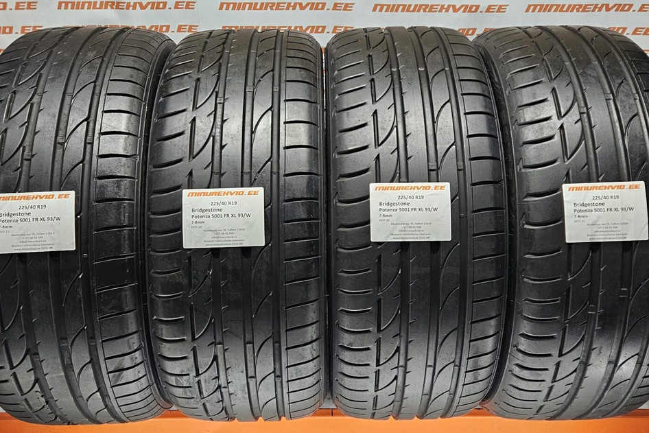 Kasutatud suverehv 225/40R19 Bridgestone Potenza S001 FR XL 93/W 20+21.