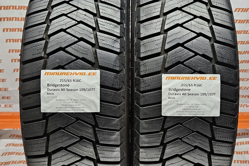 Used studless winter tire 215/65R16 Bridgestone Duravis All Season 109/107T