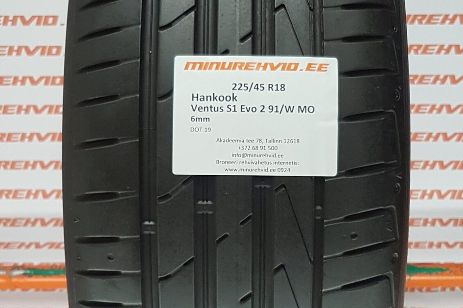 Kasutatud suverehv 225/45R18 Hankook Ventus S1 Evo 2 91/W MO.