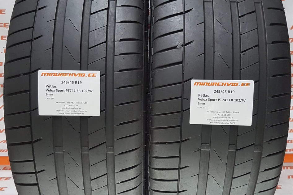 Kasutatud suverehv 245/45R19 Petlas Velox Sport PT741 FR 102/W