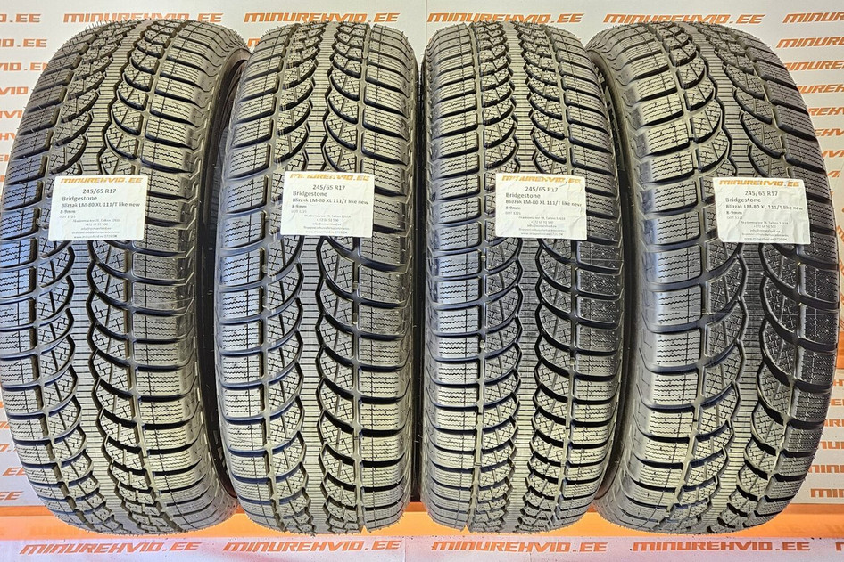 Used studless winter tire 245/65R17 Bridgestone Blizzak LM-80 XL 111/T like new