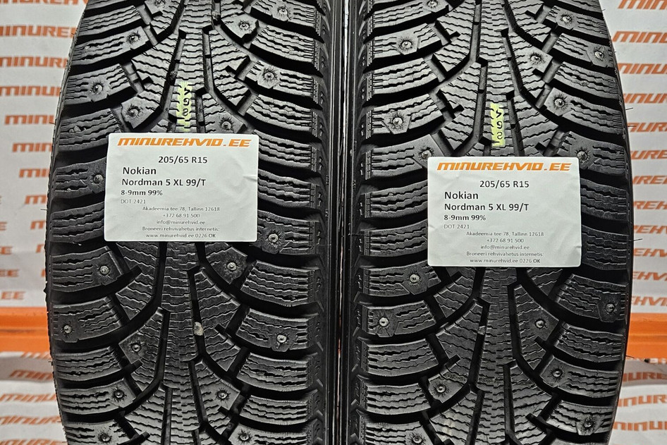 Used studded tire 205/65R15 Nokian Nordman 5 XL 99/T